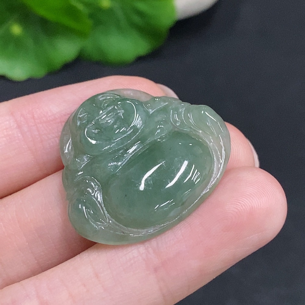 F34968858 Jadeite Buddha Pendant Total Weight Approx. 6.7g