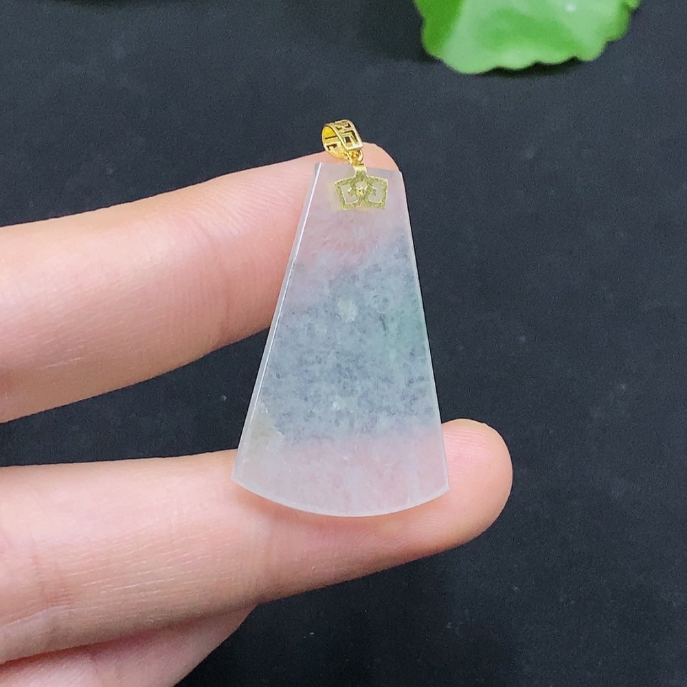 F29376195 Jadeite Plain Pendant 18K Gold Total Weight Approx.3.06g