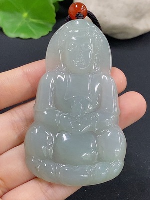 F42969403 翡翠观音挂件 货品总重约31.37g