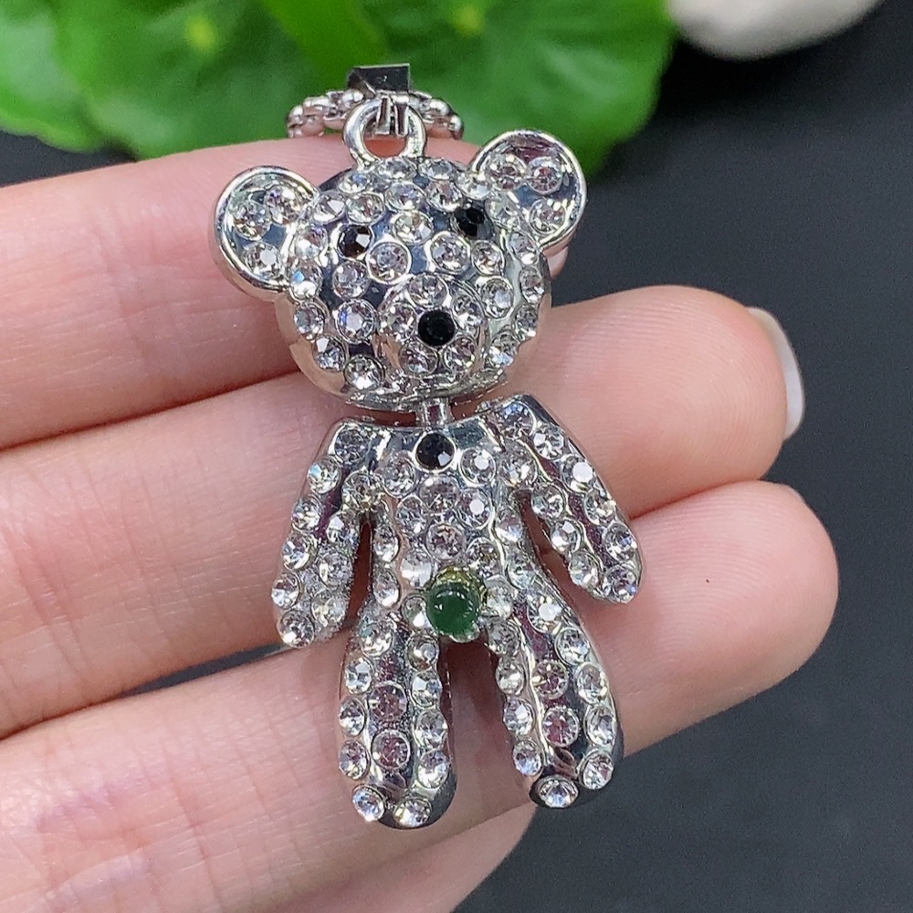 F26951679 Jadeite Inlaid Pendant Non-Gold Inlaid Total Weight Approx. 22.36g