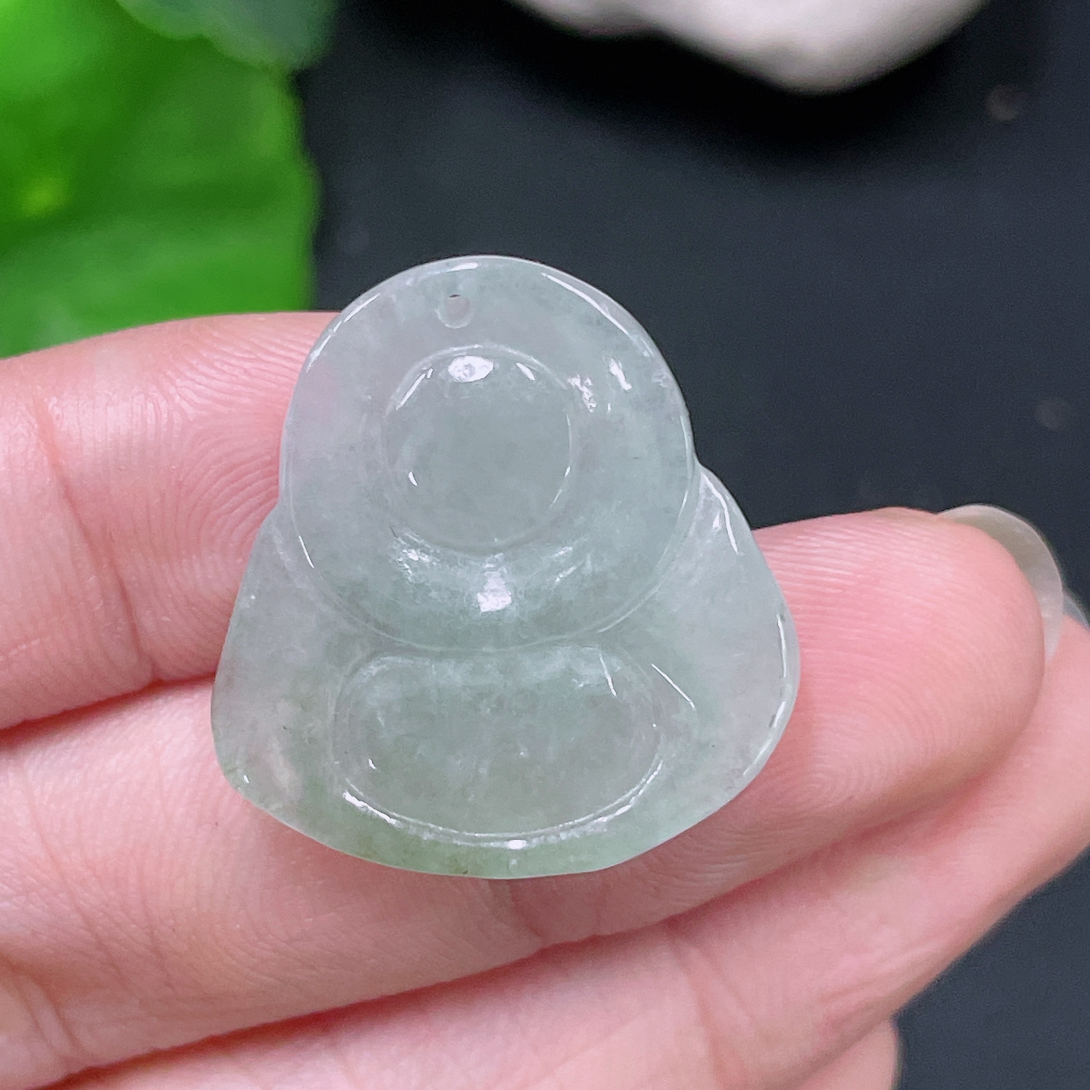 F33893043 Jadeite Buddha Pendant Total Weight Approx. 4.7g