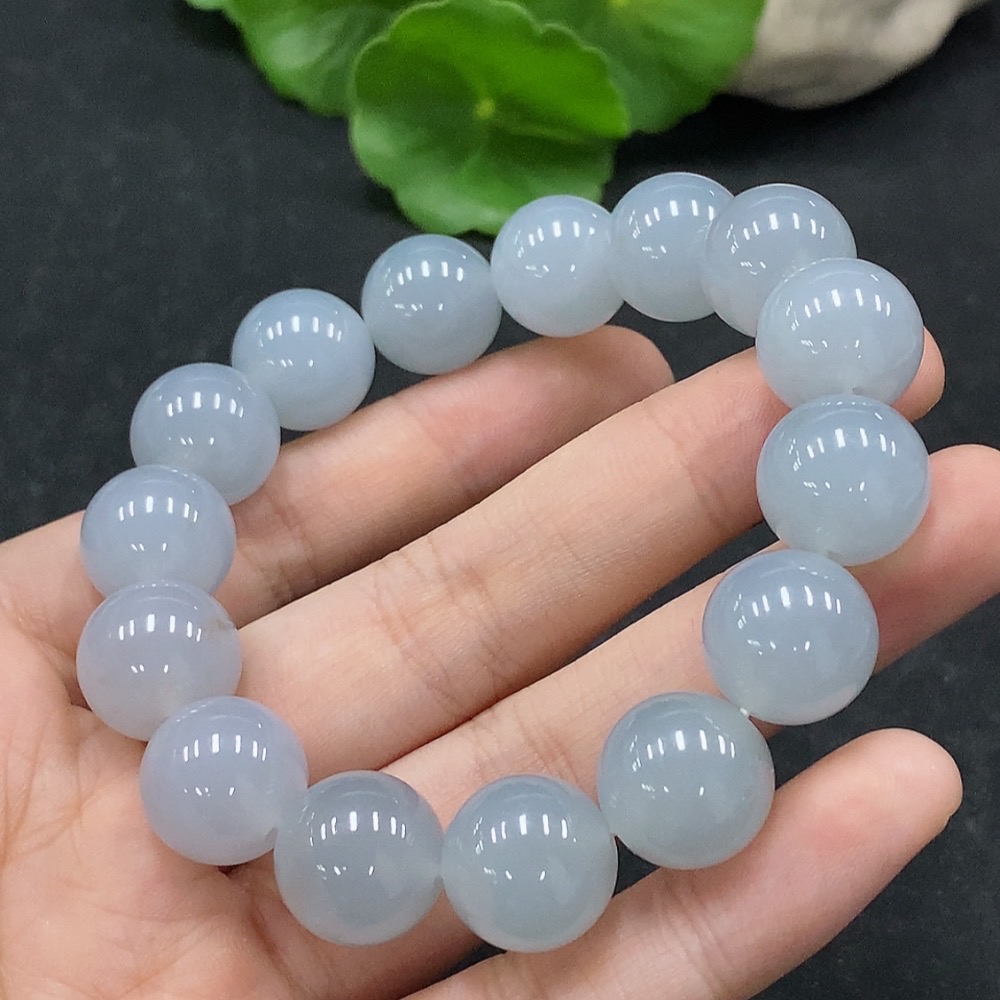 F34964944 Jadeite Beads Bracelet Approx. 13.5mm Total Weight Approx. 63.52g