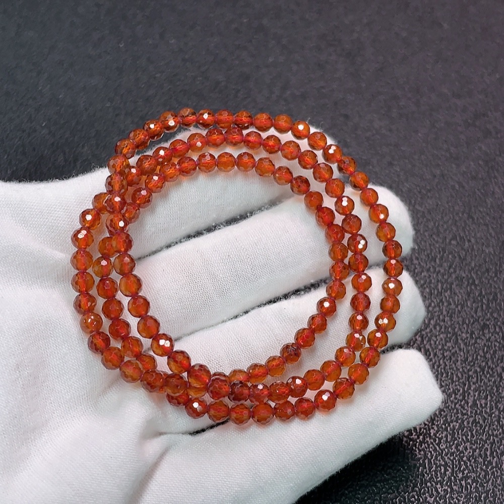 C34007197 Garnet Bead Strand Total Weight Approx. 17.24g Size About 4.1mm