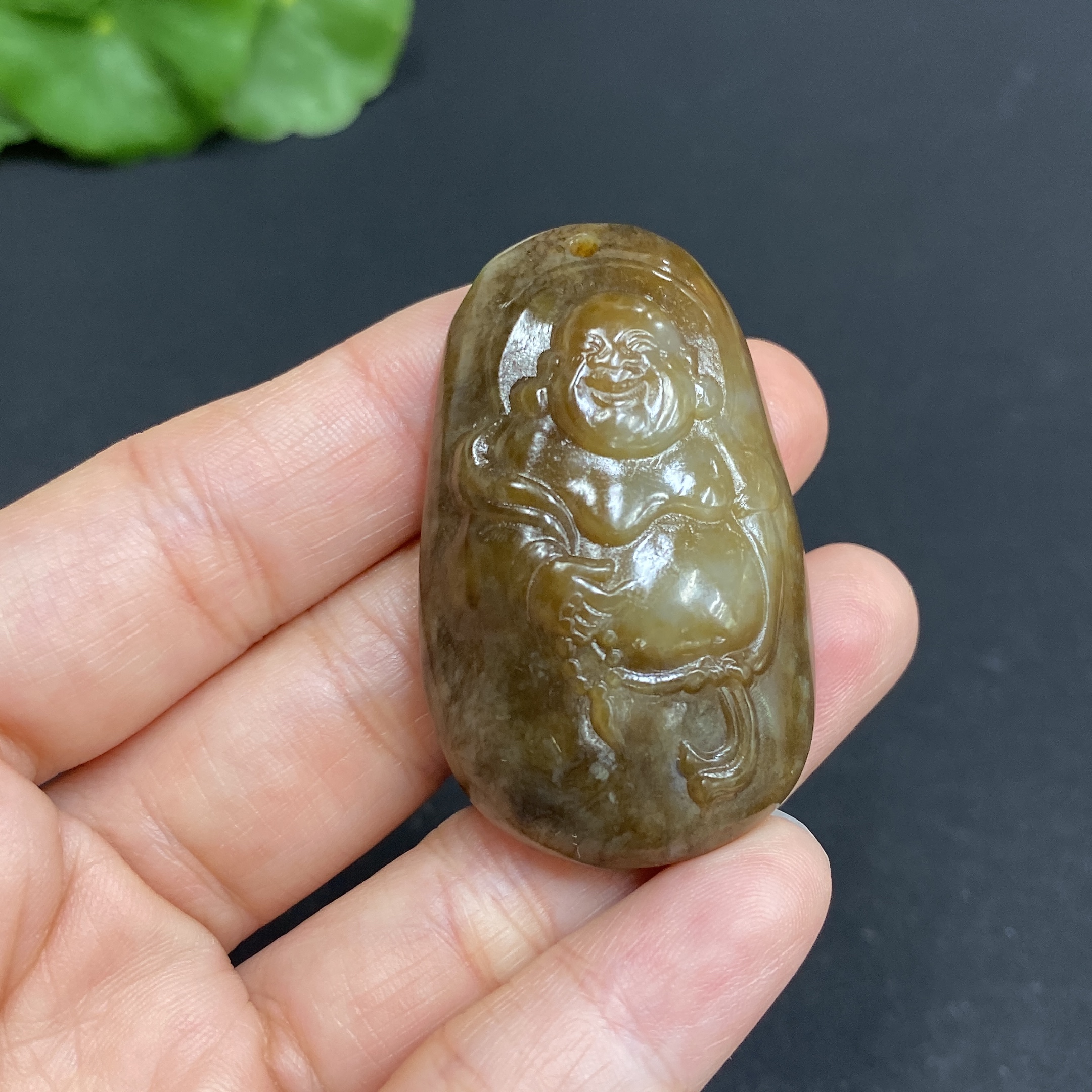 H32813929 Hetian Jade Pendant Buddha Total Weight Approx. 21.5g