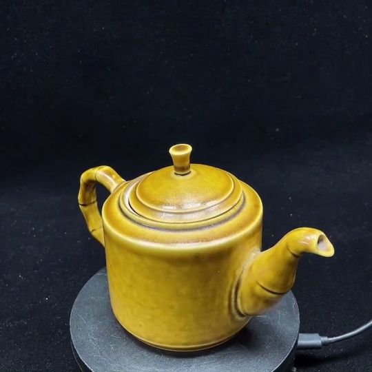 W32716878 Ceramic, Mint Condition, Modern Yellow Glazed Teapot (Subject to Actual Item)