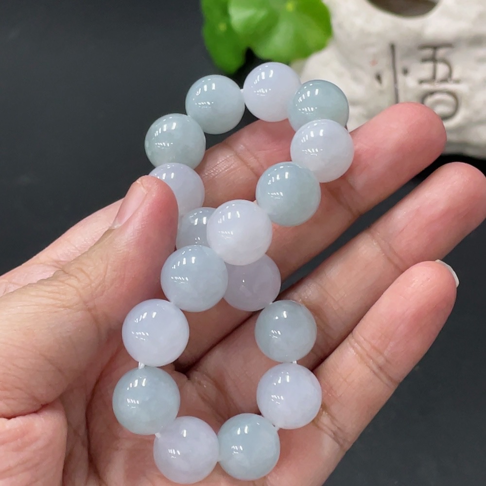 F34018823 Jadeite Bracelet Bead Size Approx. 11.5mm Total Weight Approx. 48.8g