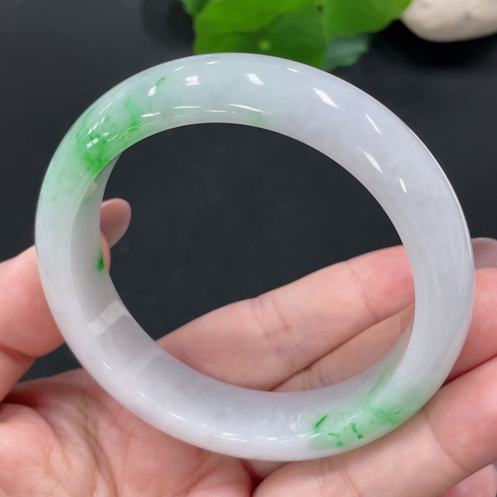F28211968 Jadeite Round Bracelet Size 56.6 Total Weight Approximately 66.3g