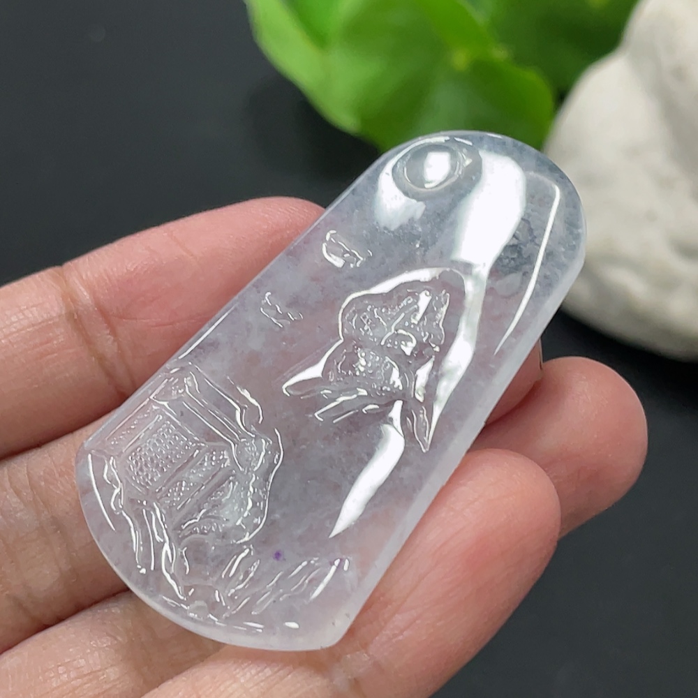 F34019472 Jadeite Buddha Observing the World Pendant Total Weight Approximately 10.5g