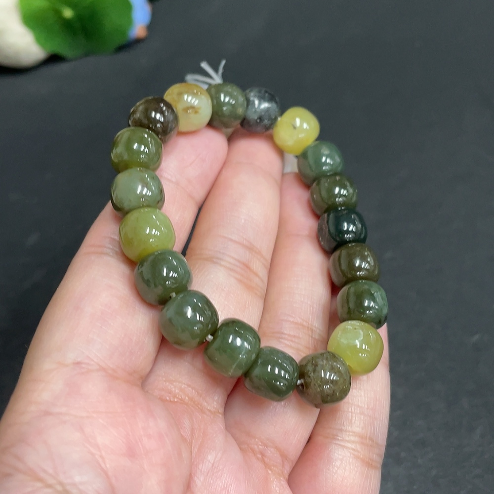 H29379711 Hetian Jade Bracelet, Approx. 9.8 mm, Total Weight Approx. 30.3g