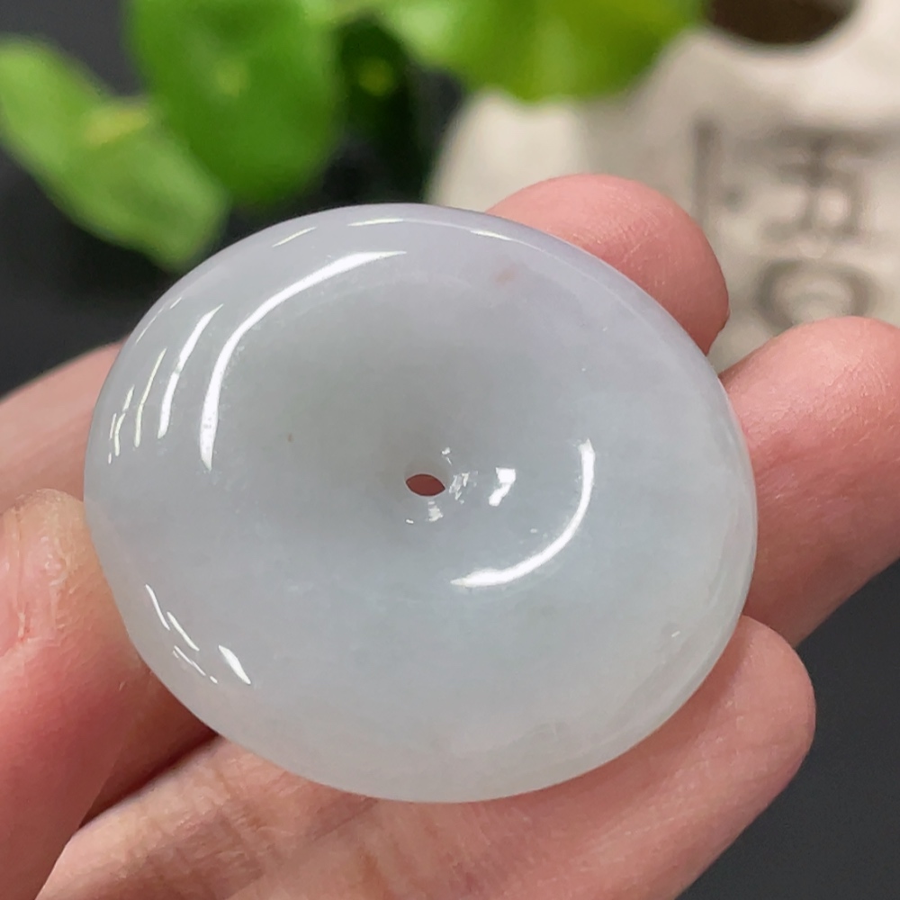 F34076812 Jadeite Safety Button Pendant, Total weight about 14.58g