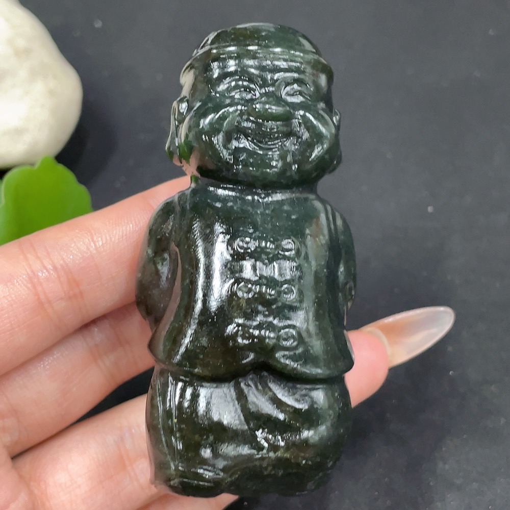 H30520557 Hetian Jade Handheld Piece - Shopkeeper - Total Weight Approx. 130.3g