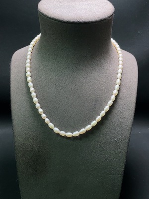 C32764259 Pearl Bead Necklace Total Weight Approx. 21.13g Size About 5.4mm Non-Gold Setting