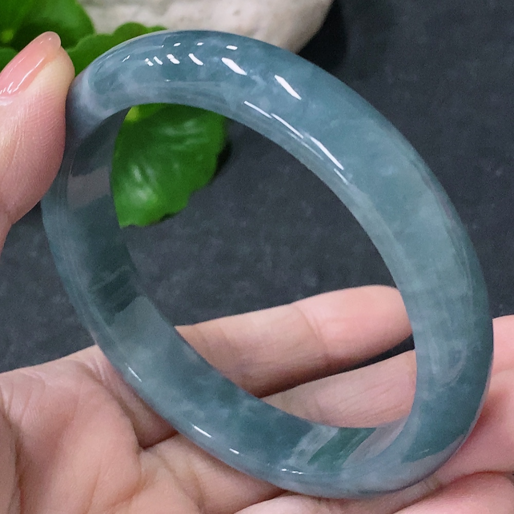F34043698 Jadeite Round Bangle Size 56.8mm Total Weight Approx. 45.84g