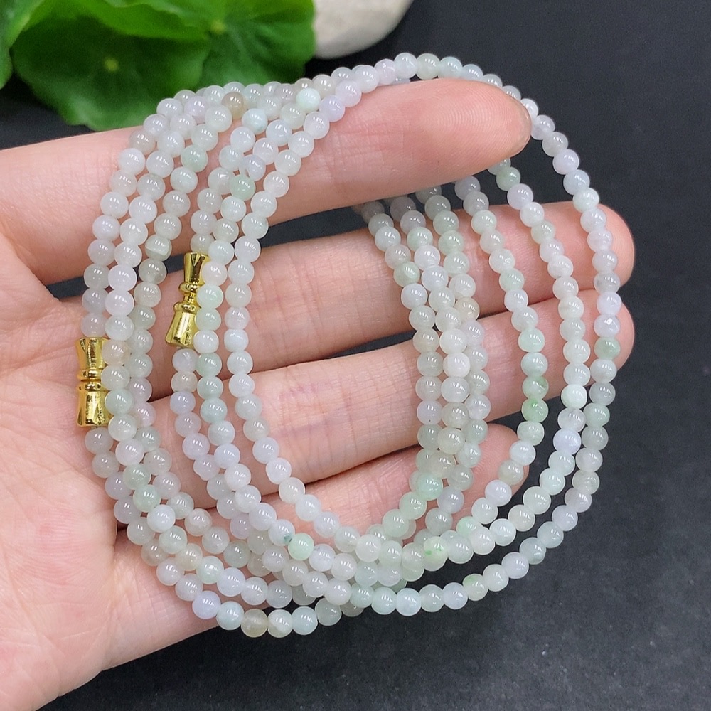 F34061622 Jadeite Necklace Sell as a Lot Non-Gold Inlaid