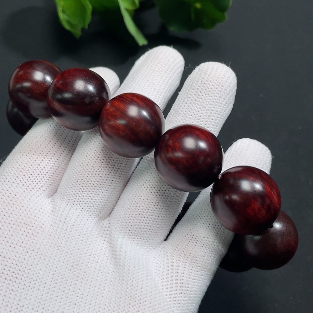 W30448120 Small-Leaf Sandalwood Sandalwood Bead Bracelet, Total Weight Approx. 65.29g, Size ~20.3mm