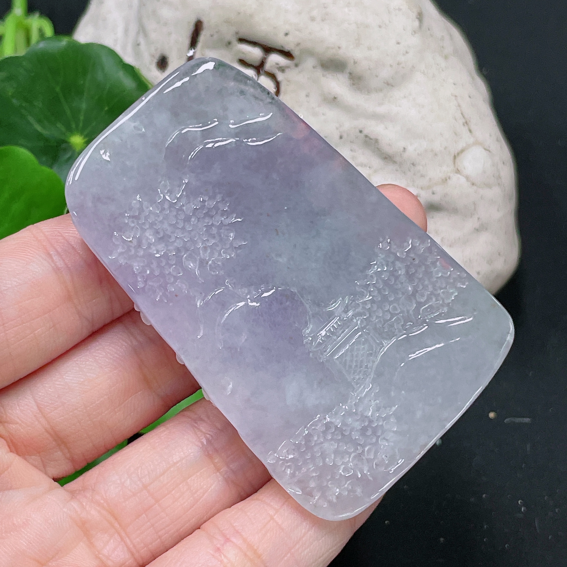 F33893454 Jadeite Pendant Landscape Plaque Total Weight Approx. 54.84g