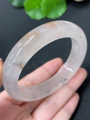 H41944554 非洲翠（独龙玉）正圈手镯  圈口57.5  货品总重约54.5g
