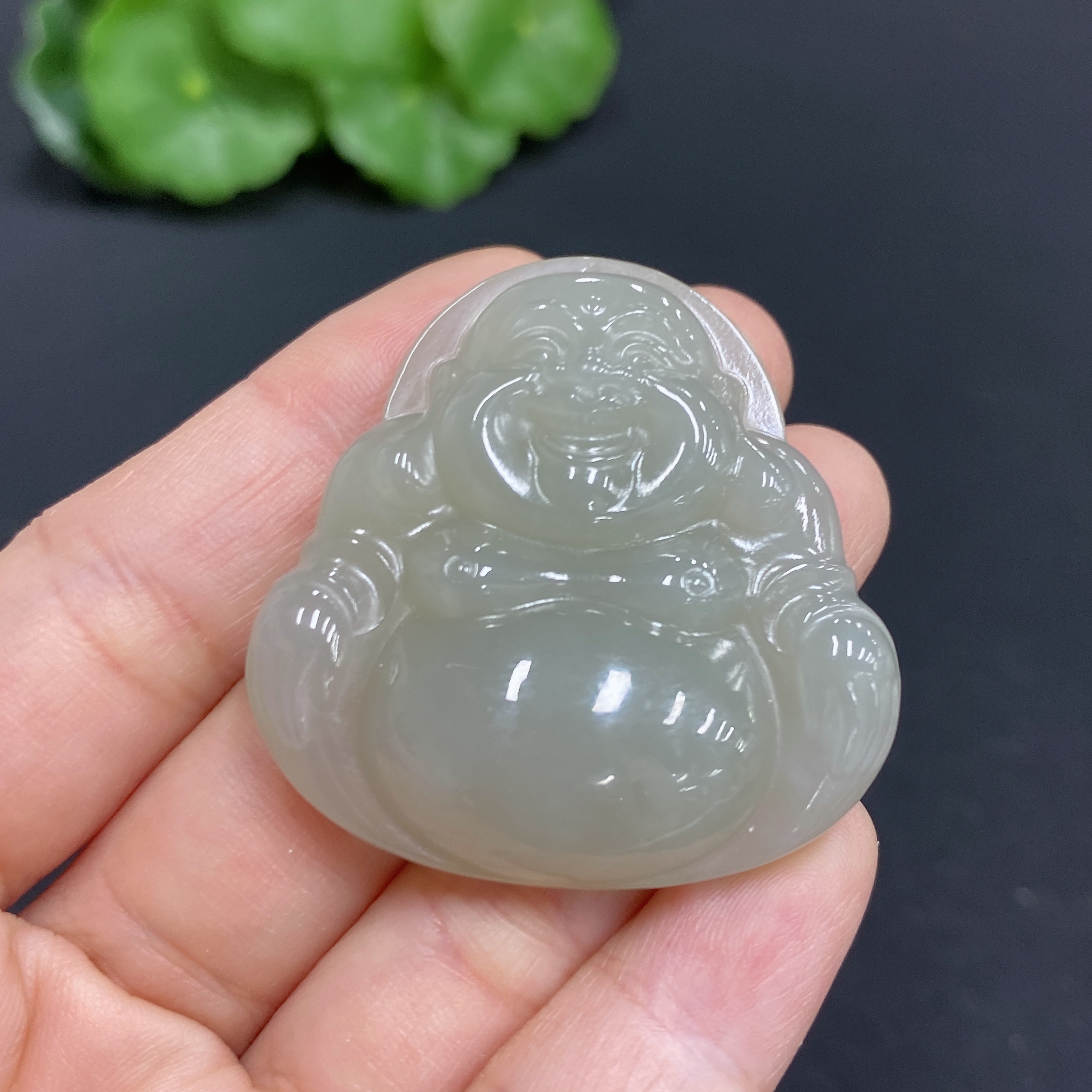 H28214041 Hetian Jade Pendant Buddha Total Weight Approx. 19.7g