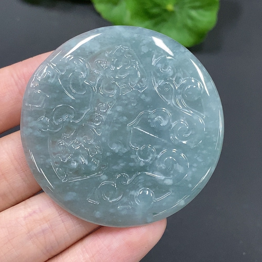 F13512171 Antique-style Jadeite Pendant, Total Weight: 18.118g