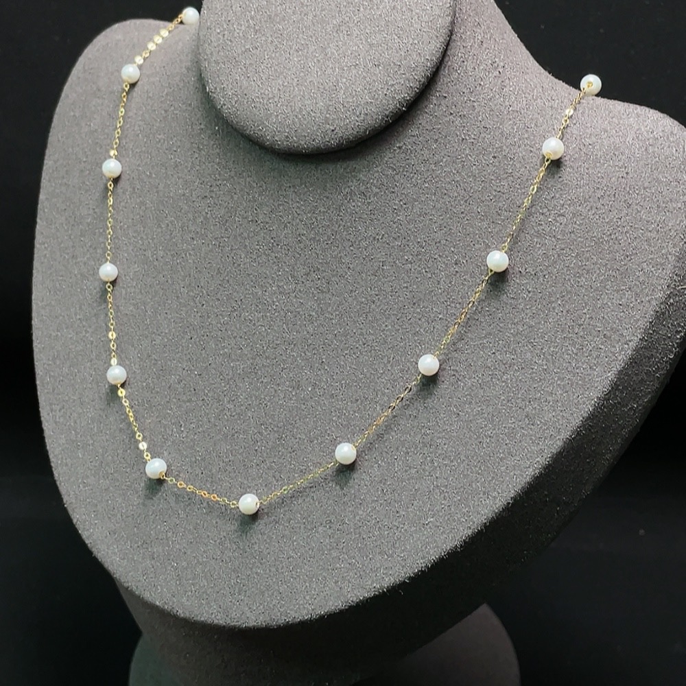 C27167805 Pearl Necklace Total Weight Approx. 1.49g Stone Size 3.6mm 18K Gold