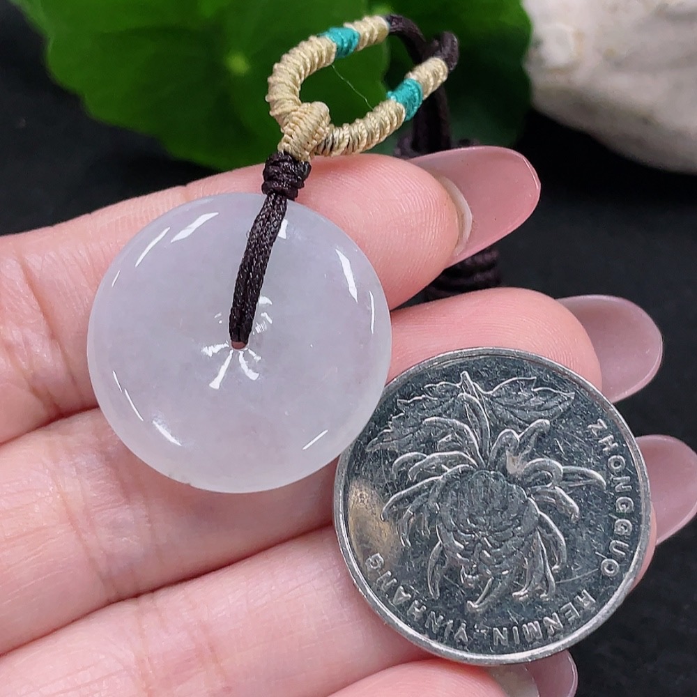 F32736386 Jadeite Peace Knot Pendant Total weight about 6.8g (including rope weight)