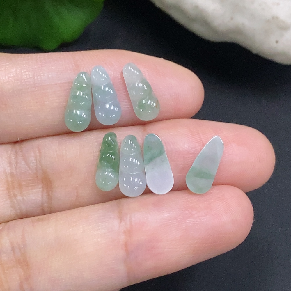 F35126607 Jadeite Fu Dou Inlaid Pieces Sell as a Lot