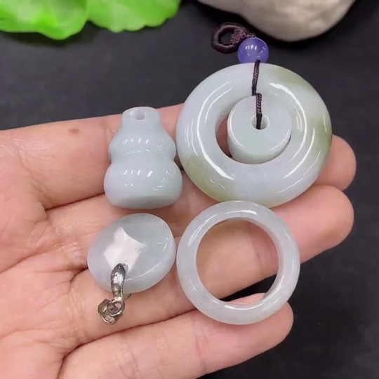 F31673409 Jadeite Pendant/Ring Lot Non-Gold