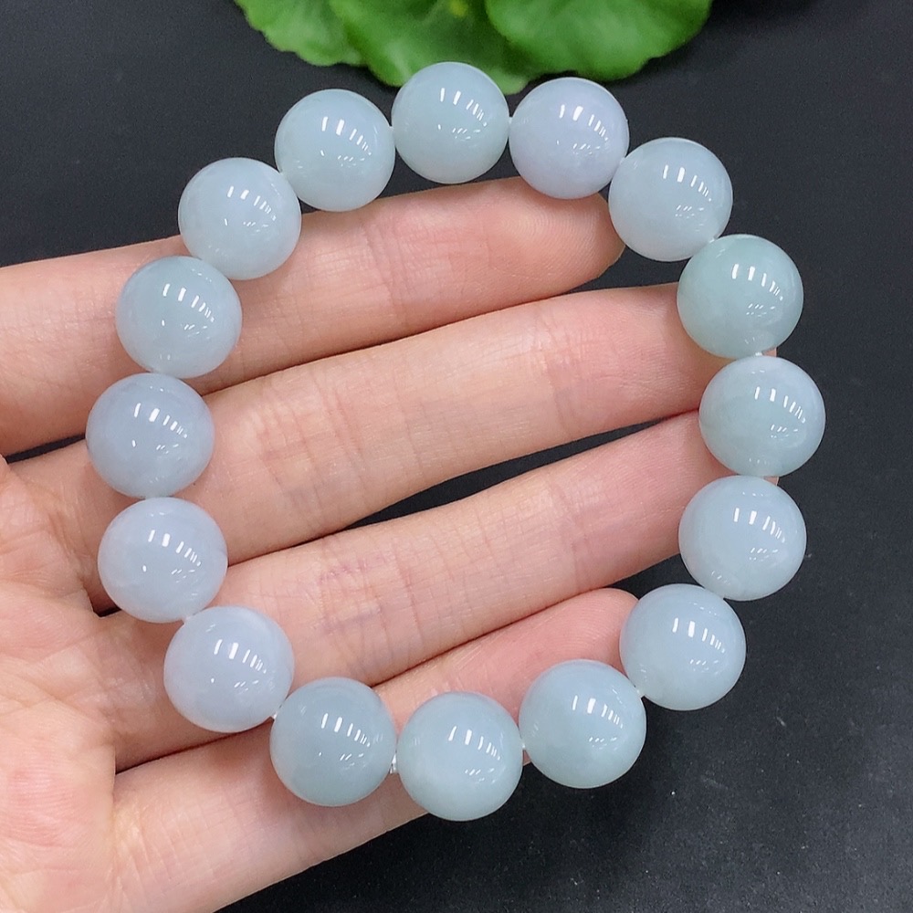 F31686817 JadeiteBead Bracelet, Total Weight Approx. 49.6g, Bead Size 12mm