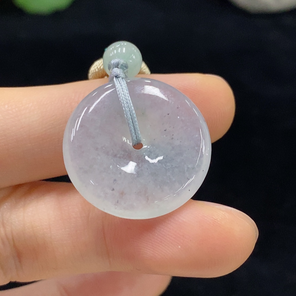 F30443502 Jadeite Pendant Peace Knot with Non-A Grade Beads, Total Weight Approx. 8.17g