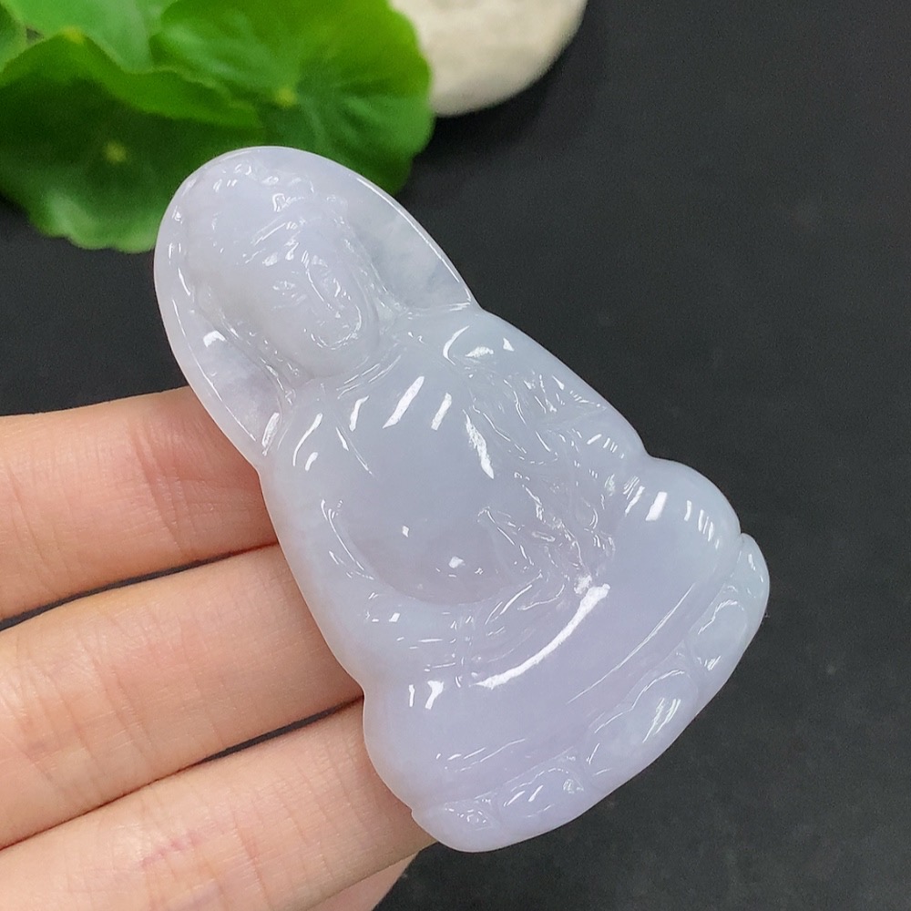 F34077419 Jadeite Guanyin Pendant Total weight about 24.8g