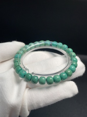 C30566442 Turquoise Bracelet, Approx. 7.3mm, Total Weight Approx. 14.69g