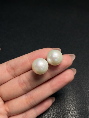 C33853130 Pearl Earrings Non-Gold Total Weight Approx.6.67g Size Approx.12.9mm