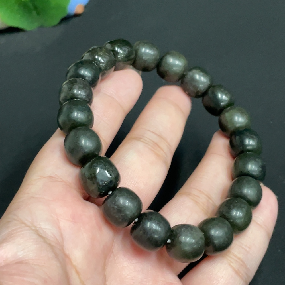 H31659624 Hetian Jade Bead Bracelet, approx. 11.5 mm, total weight approx. 57.2g