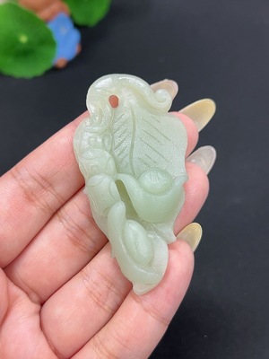H41947422 和田玉挂件 大业有成 货品总重约25.7g