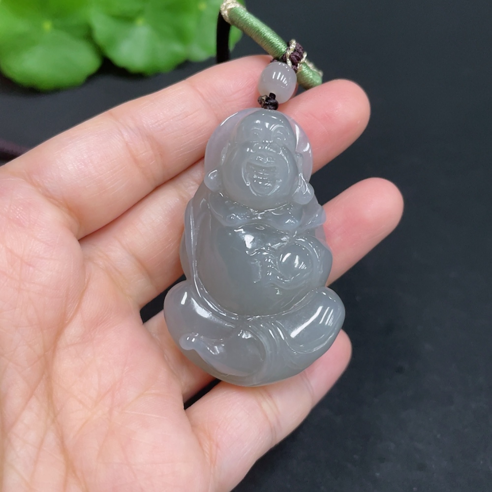 H35109798 Hetian Jade Pendant Buddha Total Weight (including rope) 39.7g