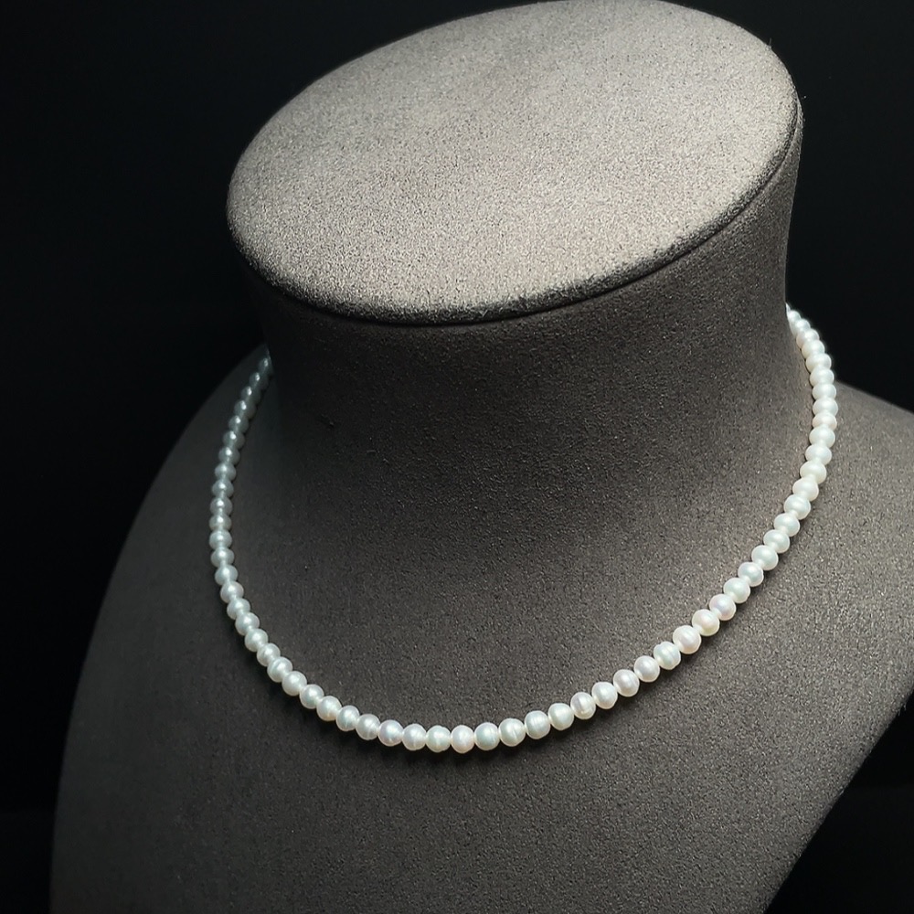 C28180218 Pearl Beaded Necklace Non-Gold Setting Approx. 4.4mm Total Weight About 10.57g