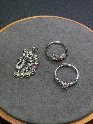 C31654938 Tourmaline Jewelry Non-Gold Total Weight Approx. 7.5g Sell as a Lot