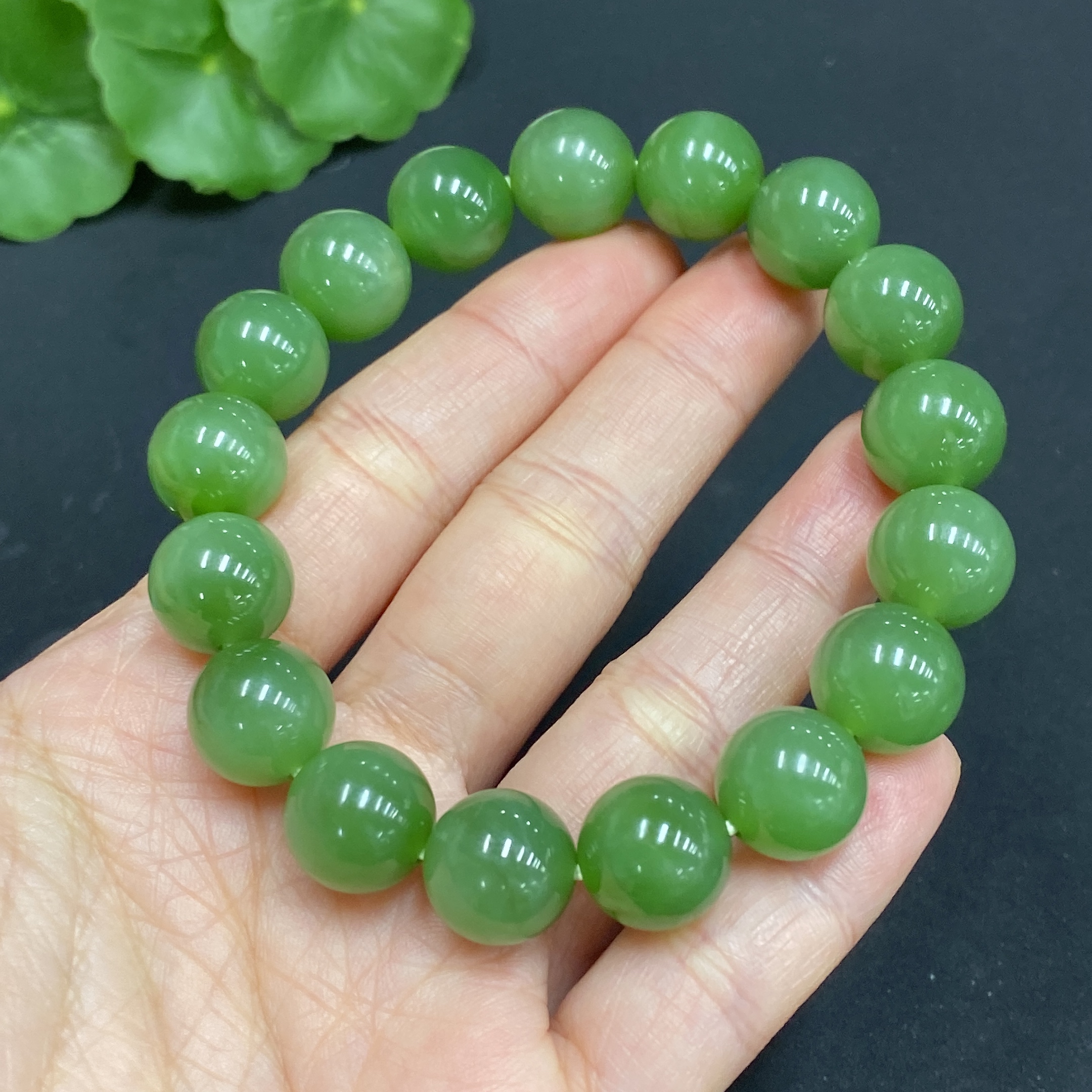 H28215358 Hetian Jade Bracelet, Approx. 11.8mm, Total Weight Approx. 45.5g