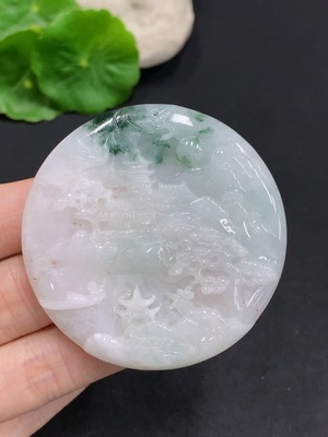 F31687564 Jadeite Landscape Pendant with a total weight of approximately 32.2 grams