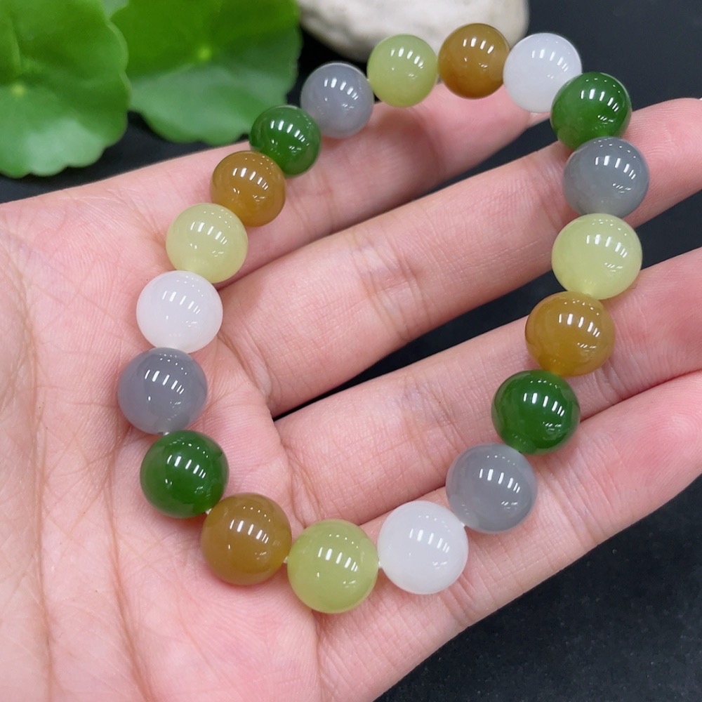 H34026452 Hetian Jade Bracelet, Approx. 9.7mm, Total Weight Approx. 28.2g