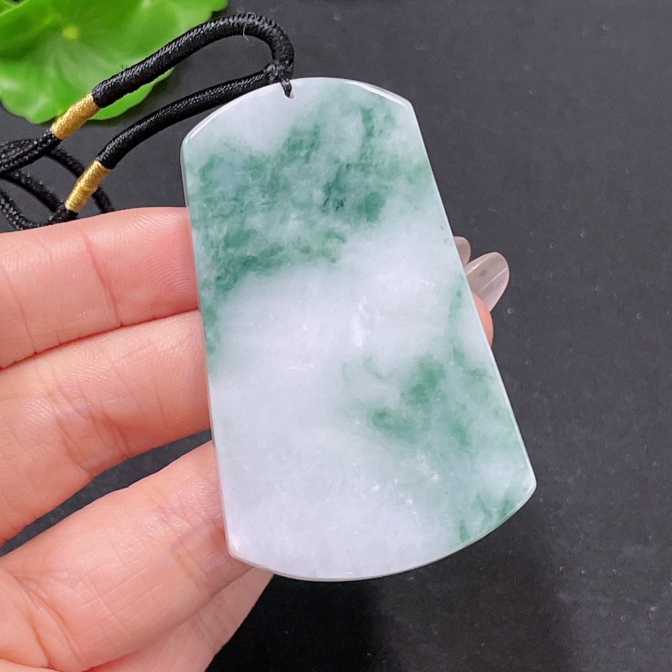 F35105359 Jadeite Pendant Plain Pendant with Cord Total Weight Approx. 40.68g
