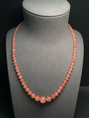 C30511137 South Red Agate Bead Strand Non-Gold Inlaid Approximately 4.1-12.4mm Total Weight About 33.61g Visible Organic Matter