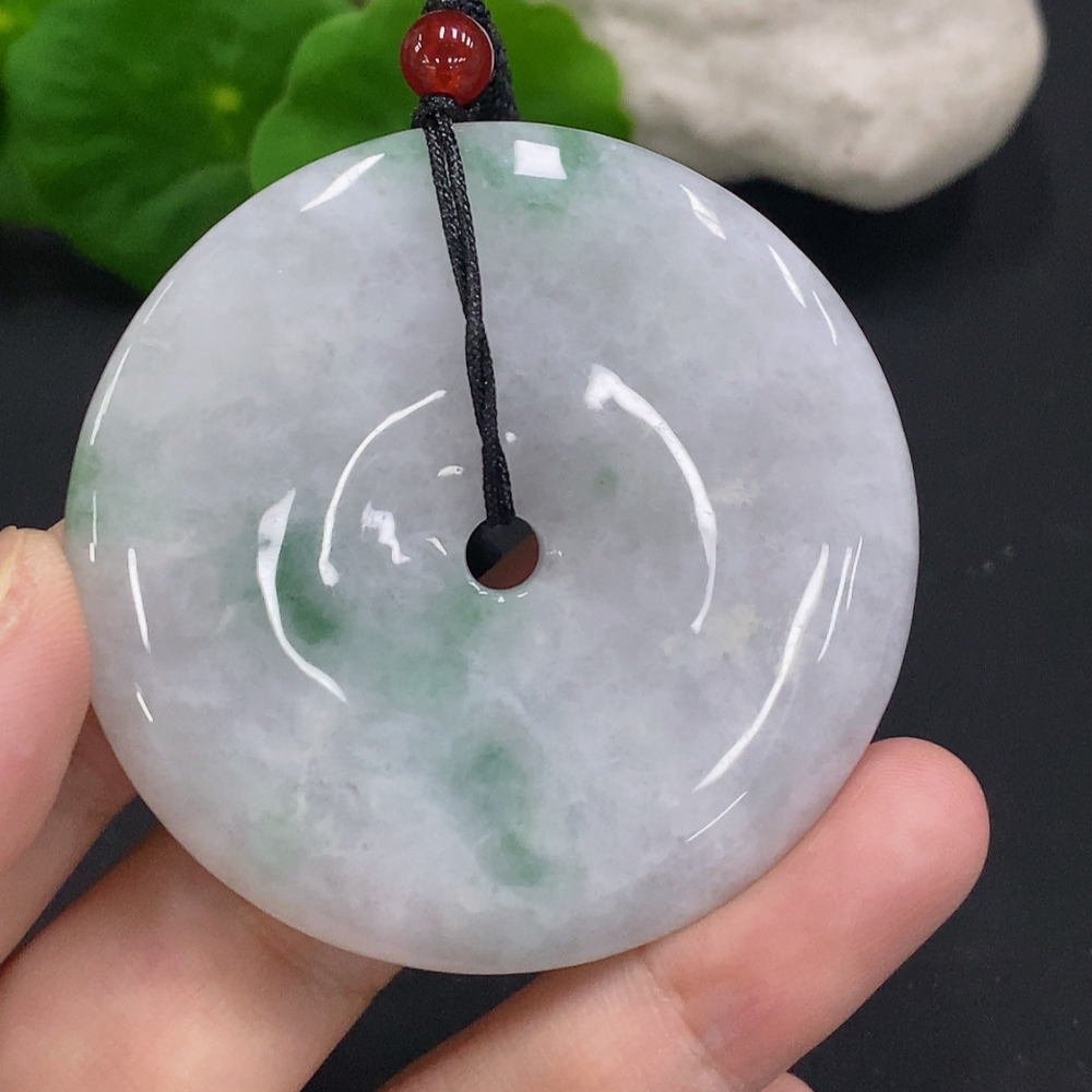 F32701065 JadeitePeace Knot (Total Weight with Cord: Approx. 50.1g)