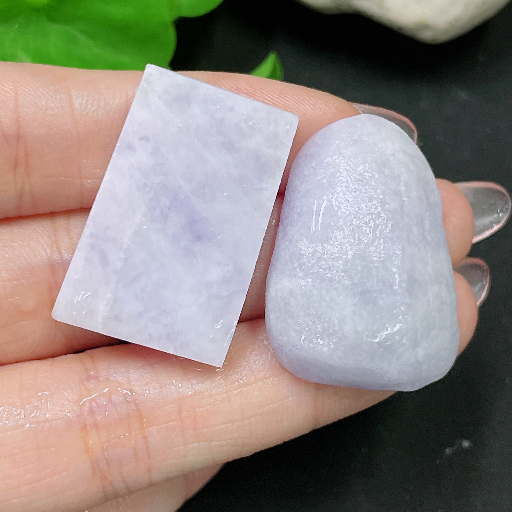 F34958537 Jadeite Rough Pendants Sell as a Lot (With Other Mineral Components)