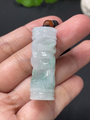 F30556823 Jadeite Pendant Total Weight Approx. 17.49g With Non-Grade A Beads