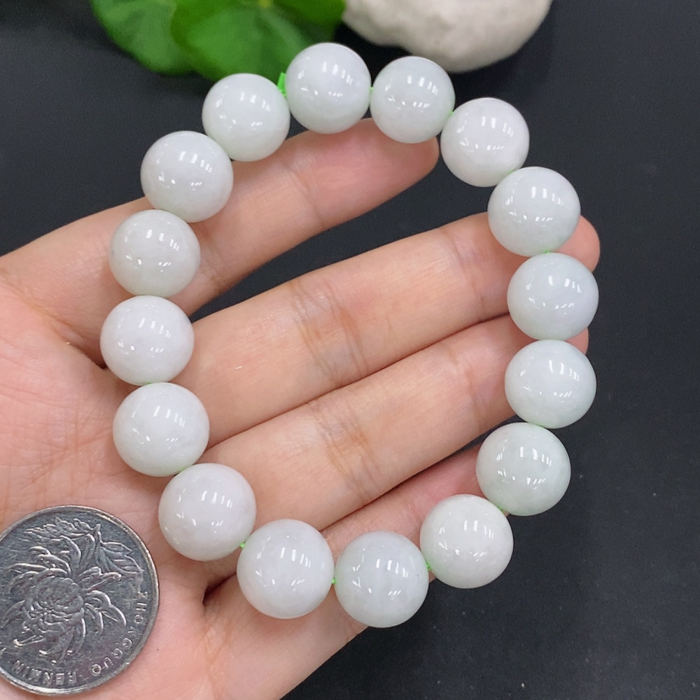 F29435084 Jadeite Bead Necklace approx. 12.8mm total weight approx. 58.9g