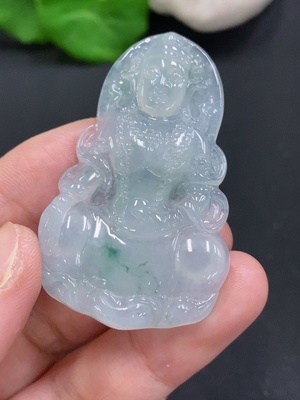 F33883665 Jadeite Guanyin Pendant, Total Weight Approx. 11.8g