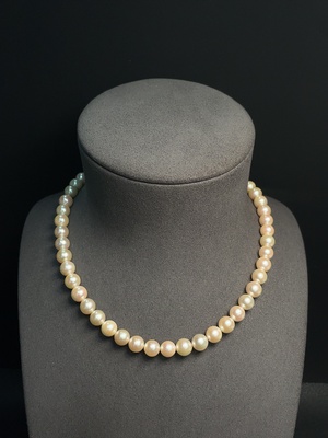 C33890091 Seawater Pearl Necklace with Pearls, Non-Gold, Total Weight Approx. 42.07g, Size About 8.3mm