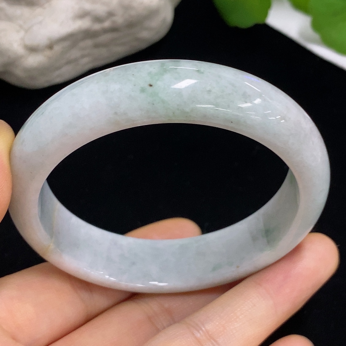 F44238906 Jadeite Round Bracelet Repaired Total Weight Approx. 62.6g Size 57.6