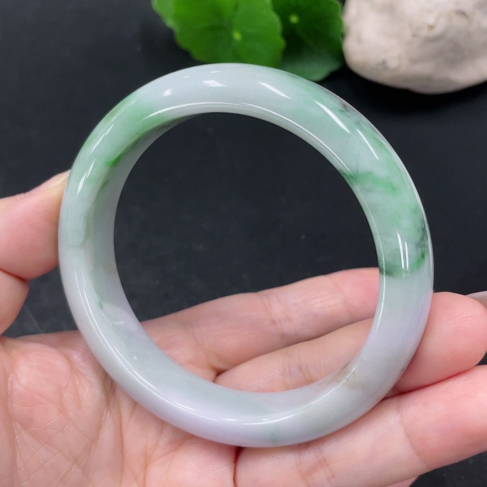 F31675900 Jadeite Round Bangle Size 58.4 Total Weight Approx. 63.8g